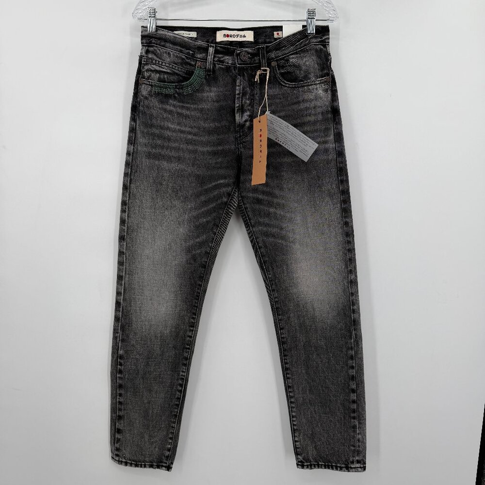 BORO Sapporo" Handcrafted Japanese Denim Mid Rise Tapered Jeans Women's 28 NWT